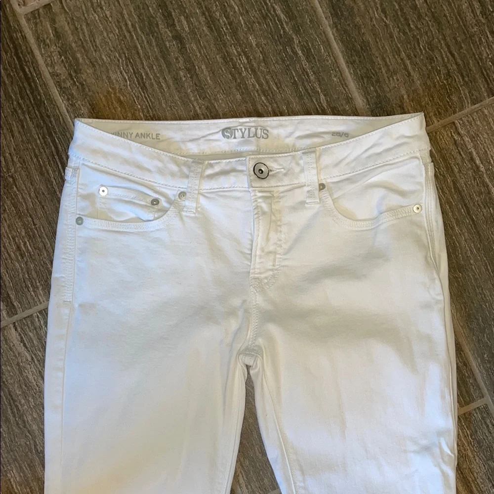 STYLUS White Skinny Jeans Classic Style - Picture 2 of 5